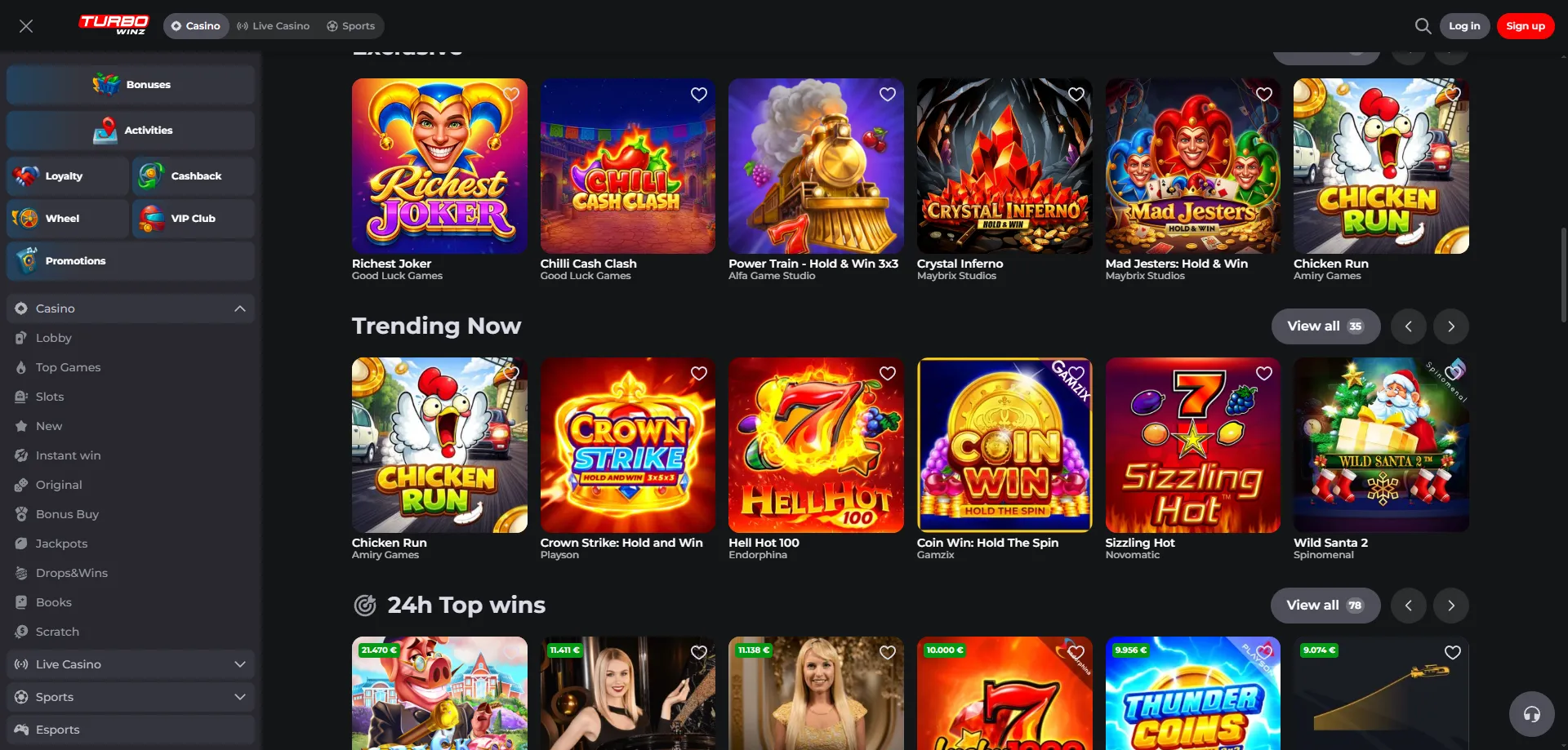Migliori giochi su Turbowinz Casino Italia &mdash; slot e tavoli